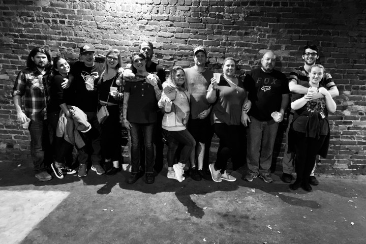 group of people on a pub crawl