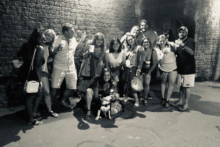 a group of people posing for a photo