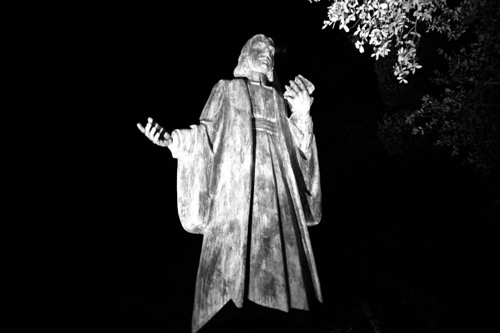 a person wearing a black dress