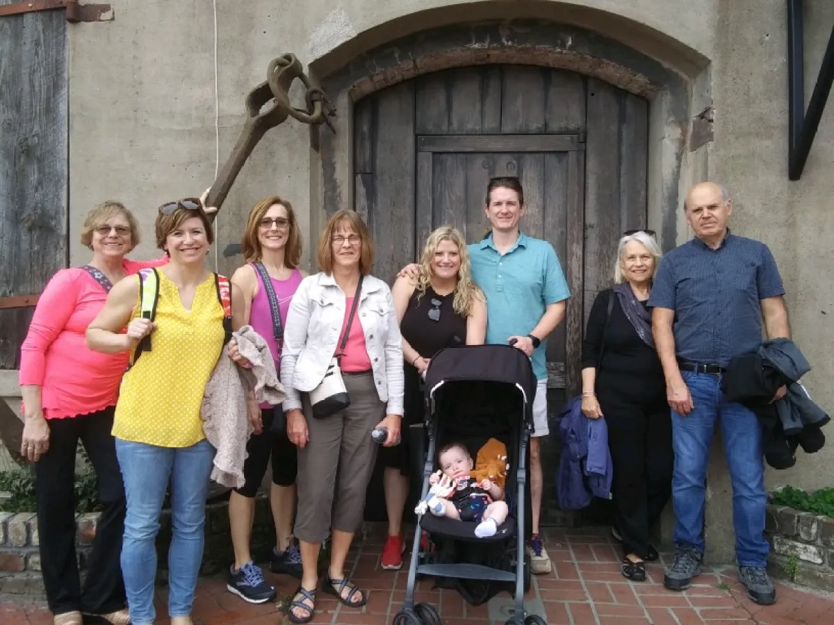 a group of people posing for a picture