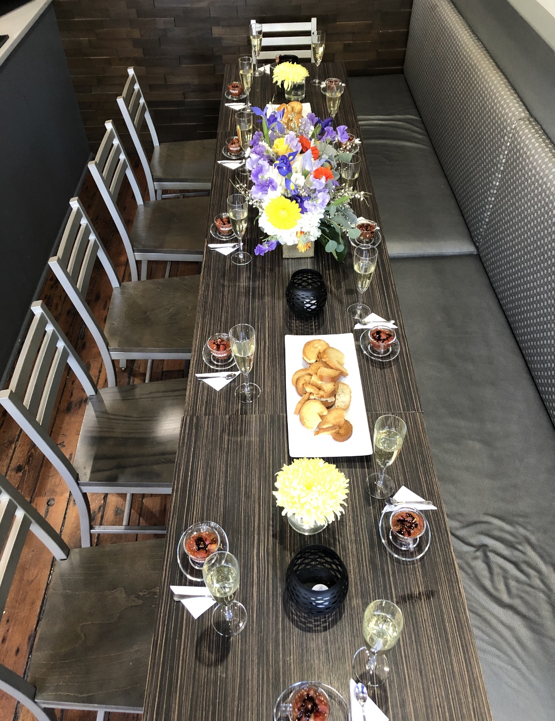 a stack of flowers on a table