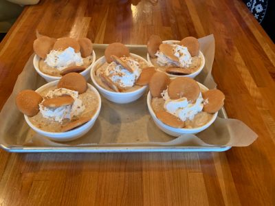 a bowl of food on a table
